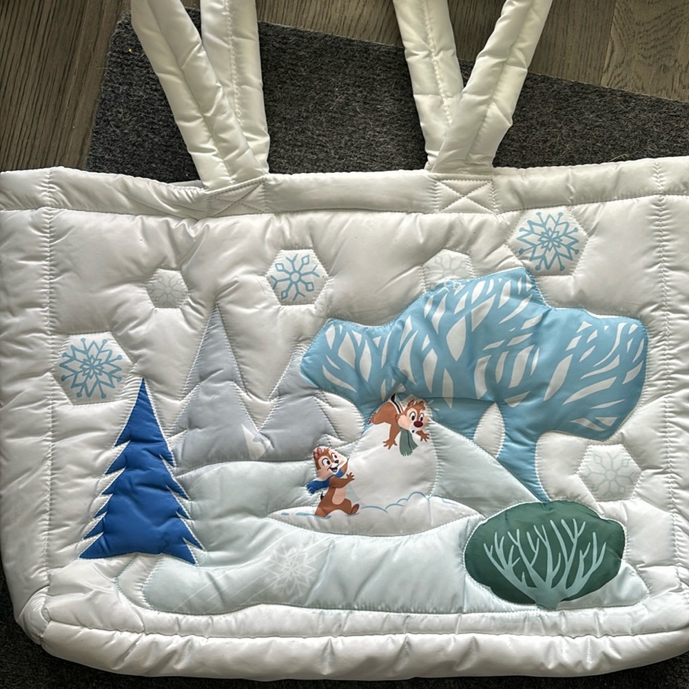 Disney quilted winter tote bag